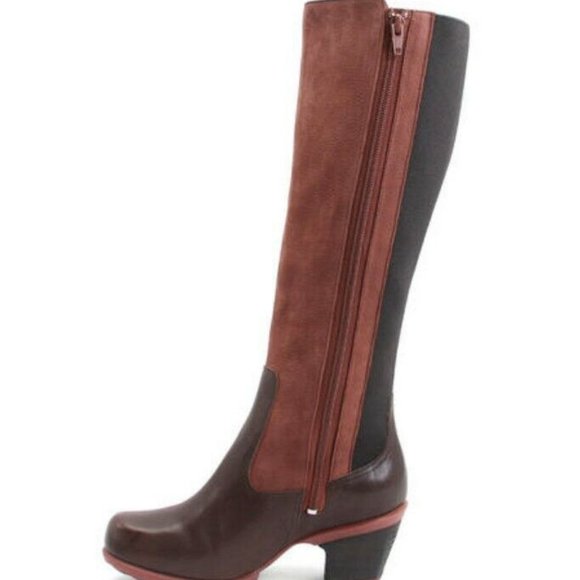 JOHN FLUEVOG HOPEFULS BLOSSOM BOOTS Size 8.5 RED/RUST/BURGUNDY & BLACK - Picture 6 of 9